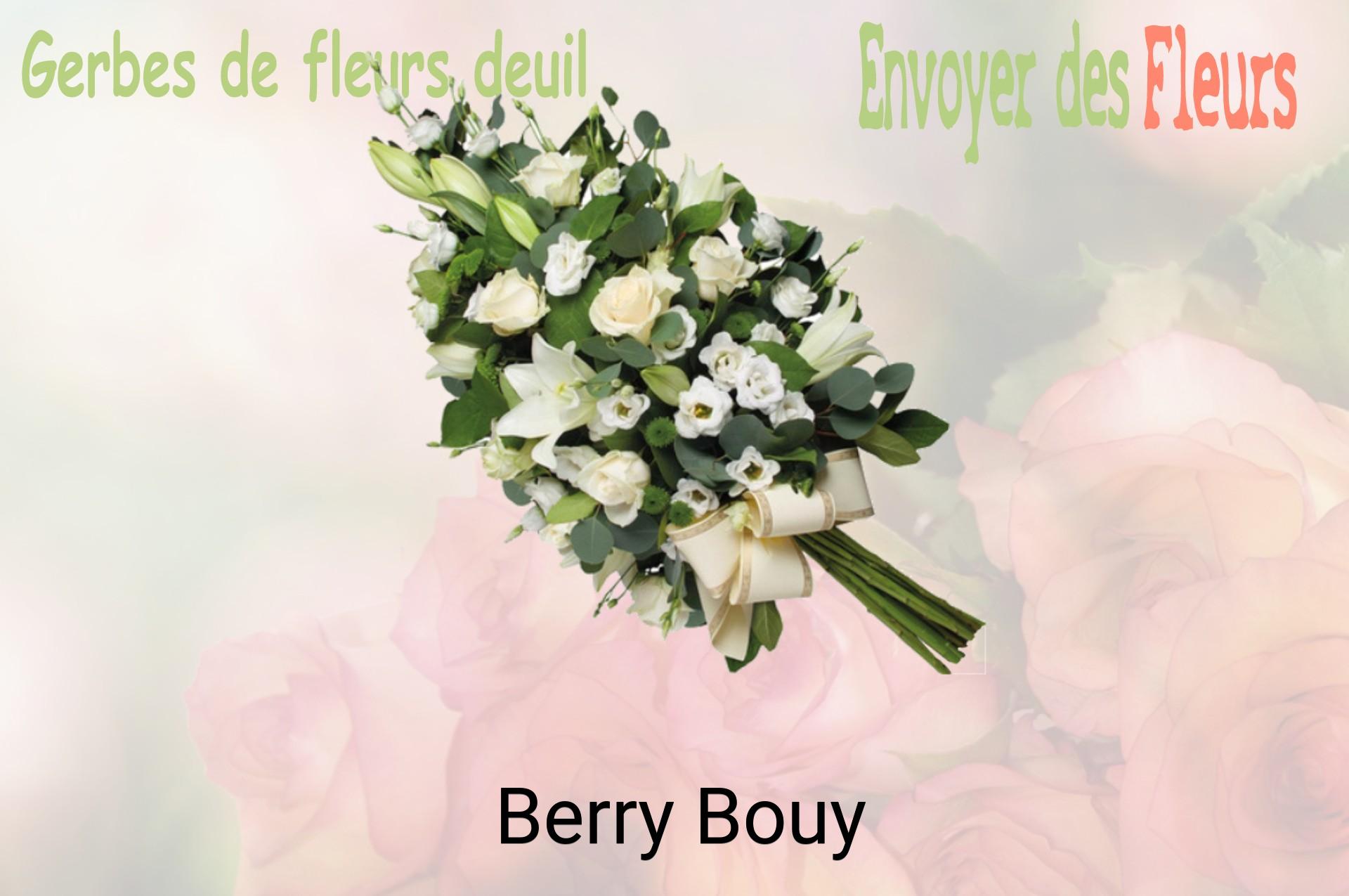 Gerbe de fleurs de deuil livrée à Berry-Bouy